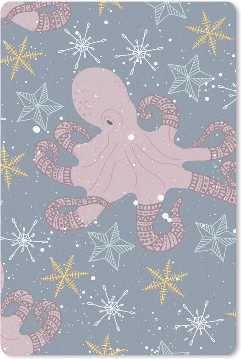 Muismat - Mousepad - Sokken - Octopus - Patroon - 40x60 cm