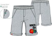 Lego Ninjago jongens short - korte broek - bermuda - grijs - Maat 128 / 8 jaar