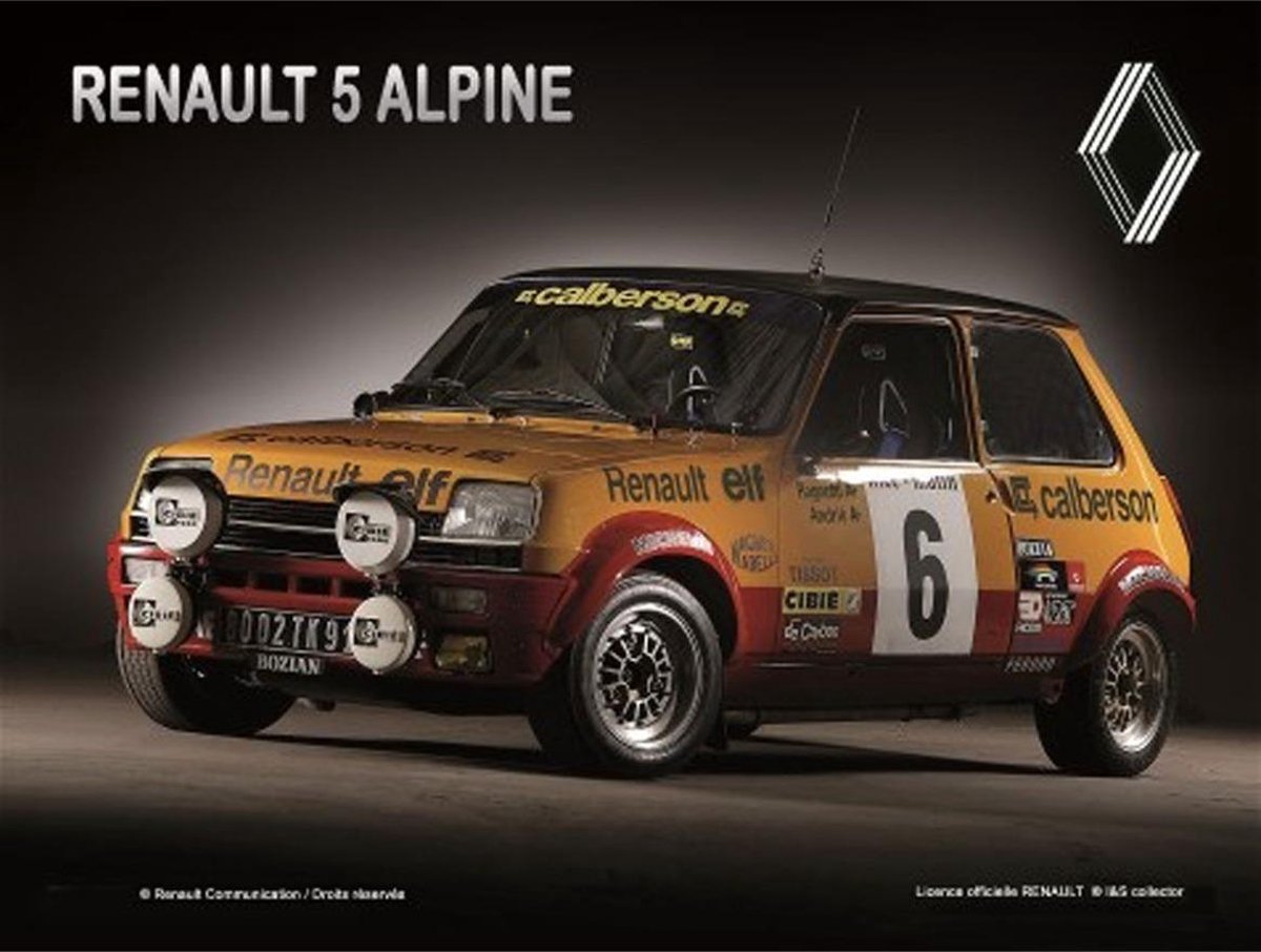 Metalen Bord 40x30cm Renault R5 Alpine Calberson