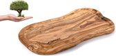 CRAFLAIR ~ Olijfhouten / Houten Borrelplank ~ 50 cm ~ Tapasplank ~ Serveerplank ~ Hapjesplank ~ Snijplank ~ Kaasplank