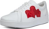 Fitflop™ Vrouwen  Lage sneakers / Damesschoenen Rally Valentine - Wit rood - Maat 36