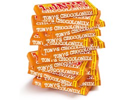 Tony's Chocolonely Chocolade Reep Melk Karamel Zeezout Verjaardag Cadeau Vrouw of Man Geschenkset voor Man en Vrouw 15 x 180 gram Chocola