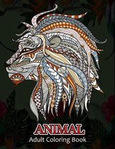 Animal adult coloring book