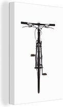 Canvas Schilderij Een vooraanzicht van een mountainbike fiets - 80x120 cm - Wanddecoratie