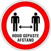 Verboden dicht bij elkaar te staan bord - kunststof 300 mm