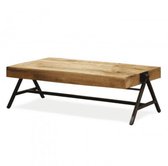 Salontafel Brandon - 120 x 70 Cm (LxB) - 40 Cm Hoog - Robuuste En Huiselijke Uitstraling - Mangohouten Blad