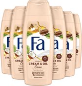 Bol.com Fa Cream&Oil Cacaobutter & Coco Oil - Douchegel - Voordeelverpakking - 6 x 250 ml aanbieding