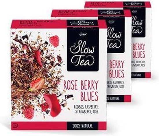Pickwick Raspberry Rose Pickwick Slow Tea rose berry blues - 3 gram - 3 x 25 stuks | bol