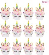 12 stuks cupcake omslagen eenhoorn - unicorn