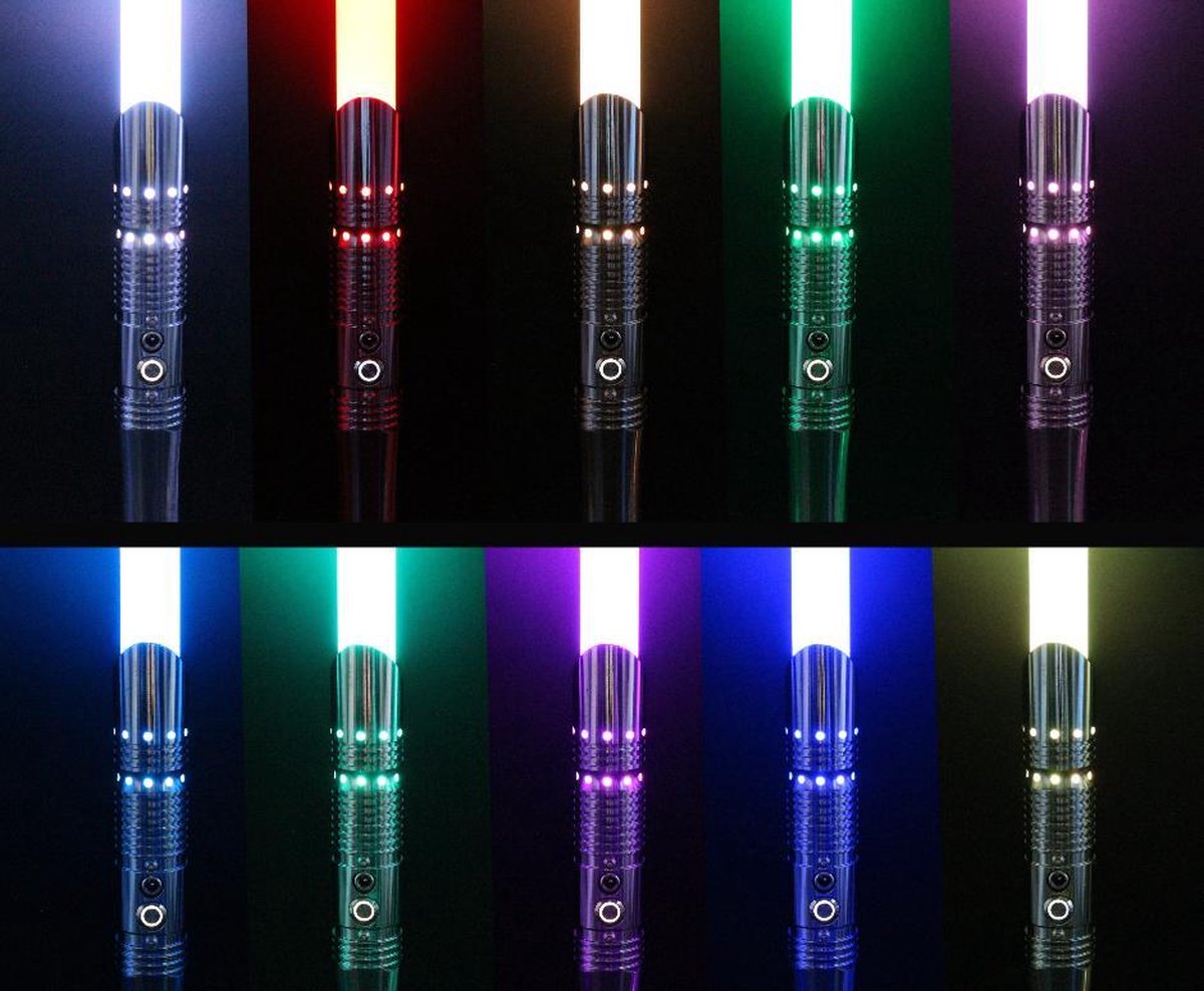 "KenJo Sabers Lightsaber ""Silverlight"" - Lichtzwaard met 10 geluidstypes - Oplaadbaar" — afbeelding 8