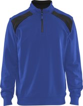 Blaklader Sweatshirt bi-colour met halve rits 3353-1158 - Zwart/Medium grijs - M