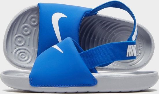 Nike Kids Kawa Blauw/Wit Slippers Maat 21 EU | bol.com