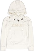 Conflict Hoodie Metal Stars White