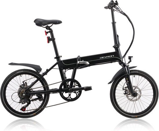 PerformBike Devron Fold E-Bike Voorwielmotor zwart bol