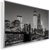 Infrarood Verwarmingspaneel 450W met fotomotief en Smart Thermostaat (5 jaar Garantie) - City zwart wit 155