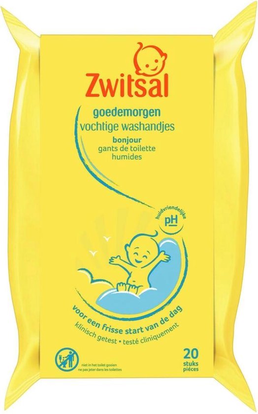 Verscherpen Gronden band Zwitsal Goedemorgen Baby Vochtige Washandjes - 20 Stuks | bol.com