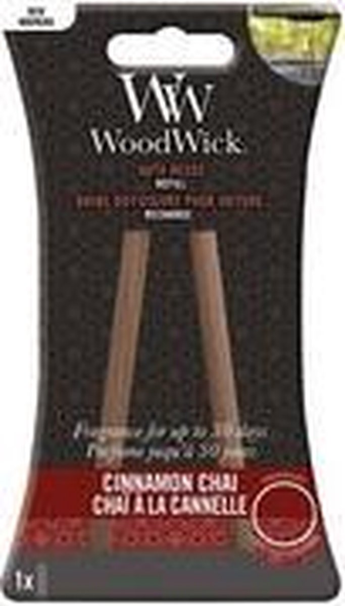 Goedkoopste WoodWick Auto Reeds - Refill - Cinnamon Chai
