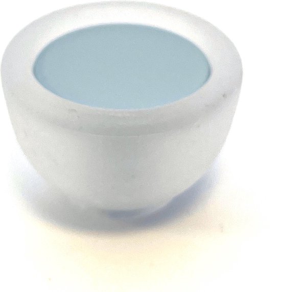 Bouton de meuble de décoration AVENUE - modèle "Pamela" - Ø 34 mm x 23 mm de hauteur - plastique - bleu ciel
