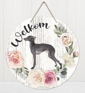 Bienvenue - Italian Greyhound | Décoration murale - Plate Dog