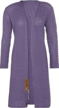 Cardigan Long en Tricot Luna Knit Factory - Violet - 40/42