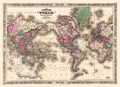 Exclusive Edition - Tapijt Johnson's World - Mercator Projectie - Klassiek Wereldkaart Tapijt