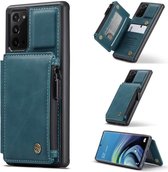 Caseme Samsung Galaxy Note 20 Back Cover Wallet hoesje - Blauw