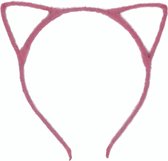 Jessidress® Haar Diadeem met harige katten oren Haarband - Roze