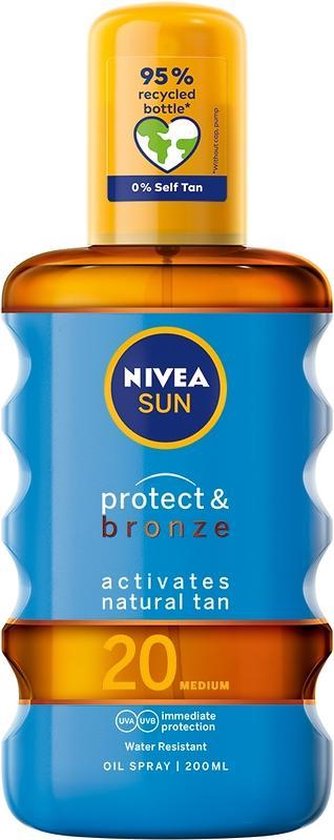 Foto: Sun protect bronze natuurlijke bruinings activerende spray olie spf20 200ml