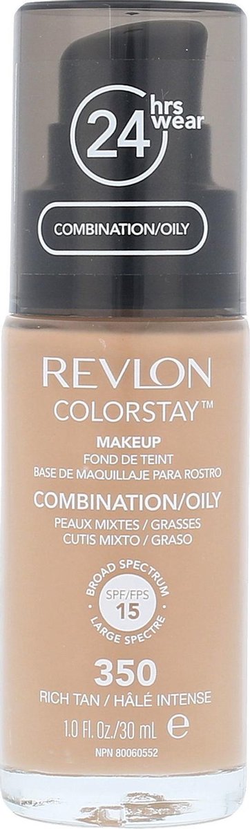 Goedkoopste Revlon Colorstay Foundation With Pump - 350 Rich Tan (Oily Skin