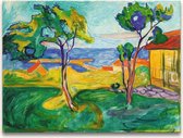 Handgeschilderd schilderij Olieverf op Canvas - Edvard Munch - The Garden in Asgardstrand