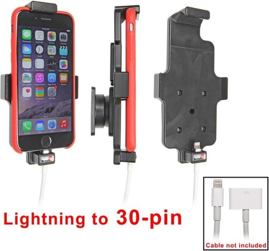 Brodit houder geschikt voor Apple iPhone 6 / 6S / 7 / 8 / SE 2e Passieve houder. Originele lightning naar 30-pin adapter kabel - Brodit