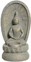 Grote Theelicht boeddha cement 11.5x13.5x26cm