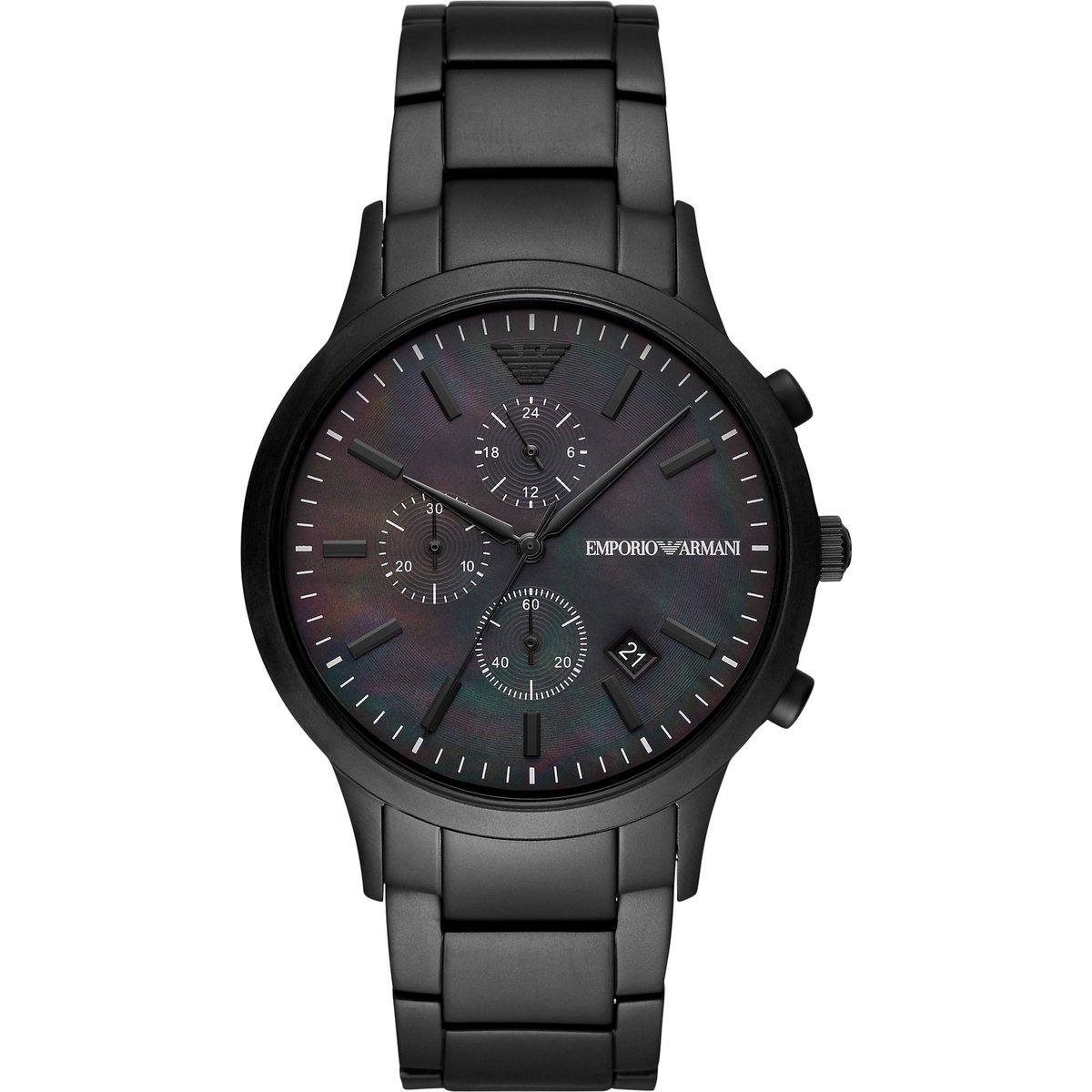 Emporio Armani Renato AR11275 Horloge - Staal - Zwart - Ø 43 mm