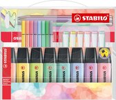 STABILO BOSS ORIGINAL Pastel - Markeerstift - Markeren Met Pastelkleuren - Etui Met 8 Kleuren