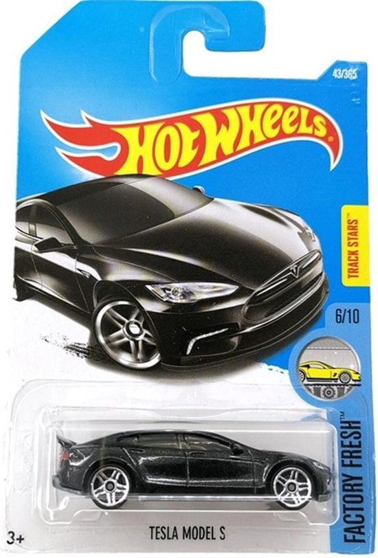 Tesla Model S Autootje - Hot Weels Auto - Mini Auto Speelgoed - Zwart -  7x3x3cm | bol.com