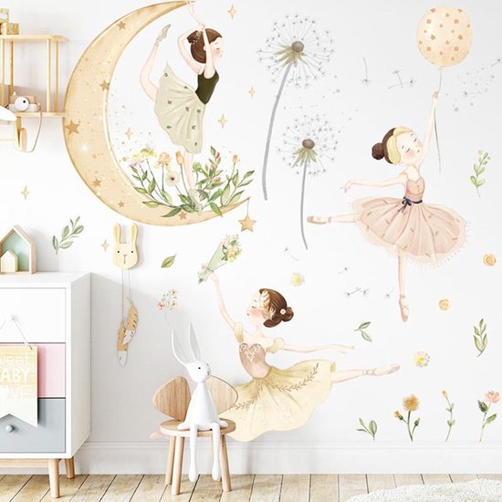 Muursticker | Ballerina | Wanddecoratie | Muurdecoratie | Slaapkamer | Kinderkamer | Babykamer | Jongen | Meisje | Decoratie Sticker