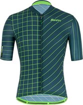 Santini Fietsshirt Korte mouwen Groen Heren - Eco Sleek Dinamo S/S Jersey Military Green - S