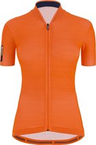 Santini Fietsshirt Korte mouwen Fluo Oranje Dames - Colore S/S Jersey For Women Flashy Orange - XS