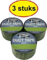 IT'z Duct Tape 25- Groen 3 stuks  48 mm x 10m |  tape - plakband - ducktape - ductape