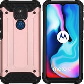 iMoshion Rugged Xtreme Backcover Motorola Moto E7 Plus / G9 Play hoesje - Rosé Goud