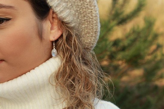 Boucles d'oreilles en argent sterling avec pierres naturelles faites à