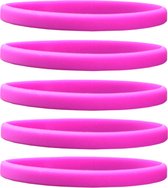 Smalle Siliconen Armbandjes Roze - voor Kinderen (zak van 60 stuks)
