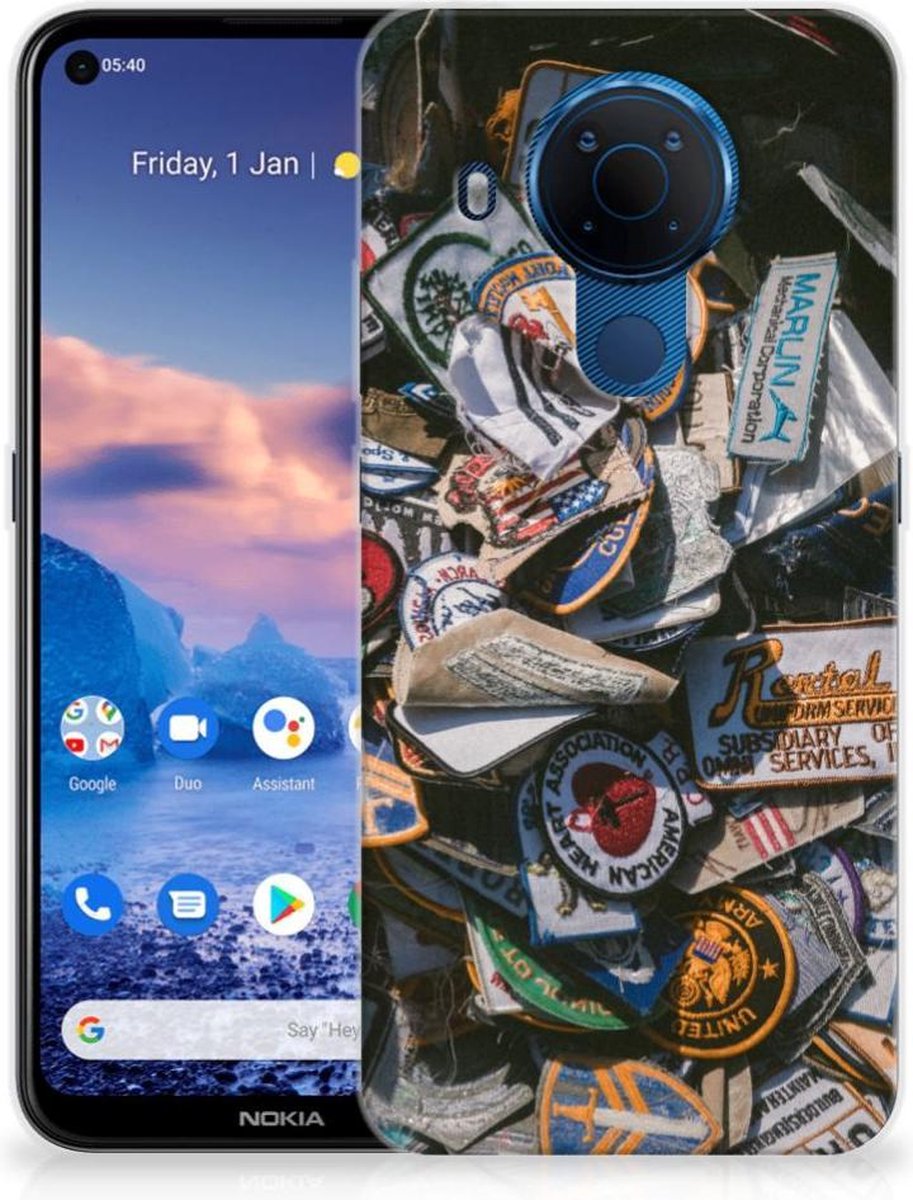 Nokia 5.4 Siliconen Hoesje met foto Badges