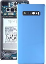 Batterij achterkant met cameralens voor Galaxy S10 + (blauw)