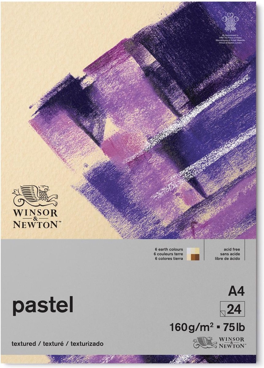 Winsor & Newton Blok Pastelpapier Aardetonen 160gr. 24 Vel A4 - Winsor & Newton