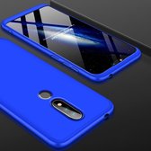GKK Three Stage Splicing Full Coverage PC Case voor Nokia X6 (2018) / 6.1 Plus (blauw)