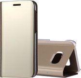 Voor Galaxy A5 (2017) / A520 Galvaniseren Spiegel Horizontaal Flip Leren Case met Houder (Goud)