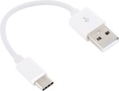USB naar USB-C Kabel, Opladen & Synchronisatie, 14cm, Geschikt voor Galaxy S8, LG G6, Huawei P10, Geschikt voor Xiaomi Mi6, Max 2 Smartphones Type-C Datakabel Wit