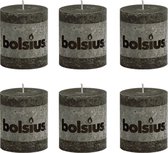 Bolsius Stompkaars 80/68 rustiek Antraciet (per 6 stuks)