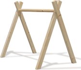 Houten babygym | Massief houten speelboog tipi vorm (zonder hangers) - blank | toddie.nl
